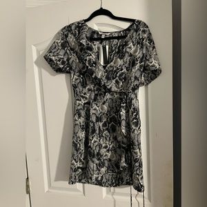 Snake skin wrap dress